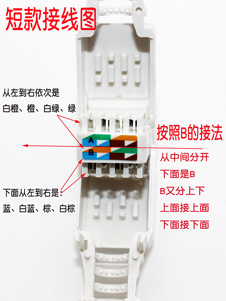 千兆网线水晶头接法顺序图解