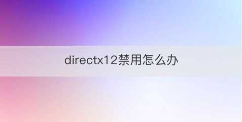 如何解除DirectX 12旗舰版已禁用状态？