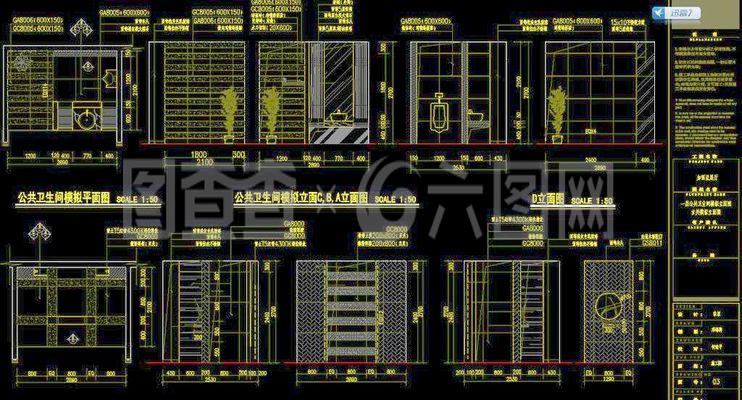 柜台设计图纸与平面图