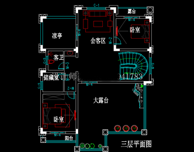 农村三间三层别墅设计图大全，精美别墅蓝图集锦