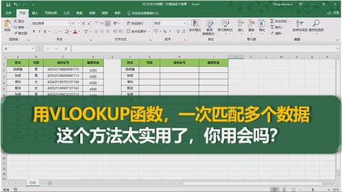 VLOOKUP的使用方法及如何进行多个条件匹配