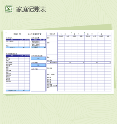 免费Excel表格模板大全，各种样式图集汇总